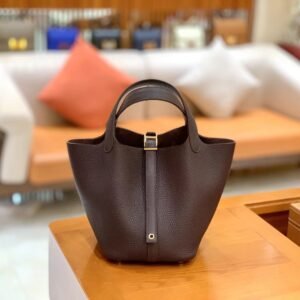 Bucket Tote 18cm – Clemence, Ebony Purple, Gold Hardware