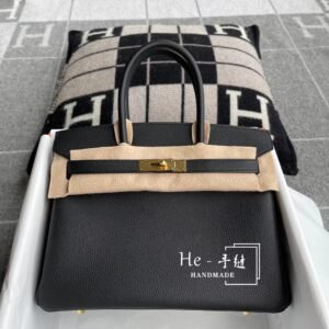 Top-Handle Bag 30cm – Togo, Black, Gold Hardware