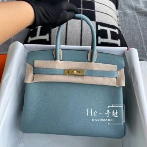 Top-Handle Bag 30cm – Togo, Ciel, Gold Hardware