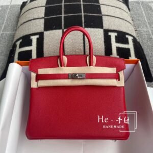 Top-Handle Bag 25cm – Togo, Rough Casaque, Silver Hardware