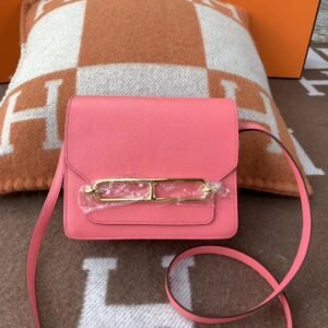 Rolling-Clasp Flap Bag 19cm – Evercolor, Rose Azalee, Gold Hardware