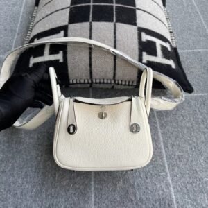 Mini Double-Zip Bag 19cm – Clemence, Nata, Silver Hardware