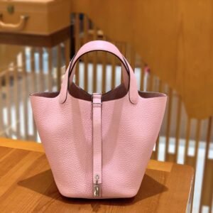 Bucket Tote 18cm – Togo, Rose Saiura