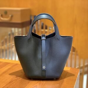 Bucket Tote 18cm – Togo, Noir (AG-16601)