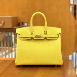 Top-Handle Bag 25cm – Epsom, Naples Yellow, Gold Hardware