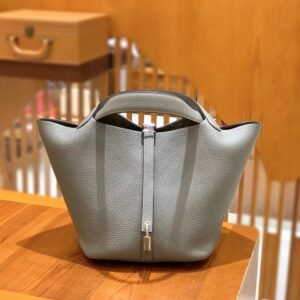 Bucket Tote 18cm – Togo, Gris Perle