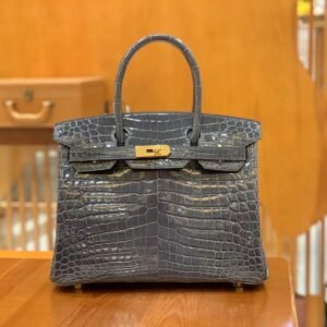 Top-Handle Bag 30cm – Niloticus, Bleu Tempete
