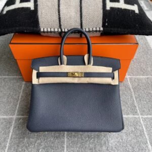 Top-Handle Bag 25cm – Togo, Blue Nuit, Gold Hardware