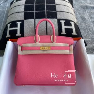Top-Handle Bag 25cm – Togo, Rose Azalee, Gold Hardware
