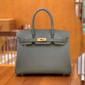 Top-Handle Bag 30cm – Epsom, Etain, Gold Hardware (AG-14250)