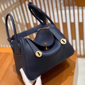 Double-Zip Bag 30cm – Togo, Gold Hardware