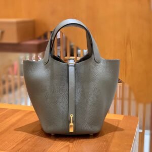 Bucket Tote 18cm – Togo, Etain (AG-16768)