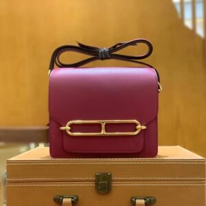 Rolling-Clasp Flap Bag 18cm – Fuchsia