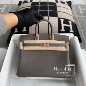 Top-Handle Bag 25cm – Togo, Etain, Rose Gold Hardware