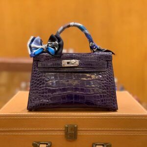 Mini Turnlock Flap Bag – Bleu Electrique