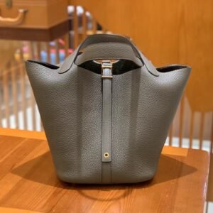 Bucket Tote 18cm – Togo, Etain (AG-16484)