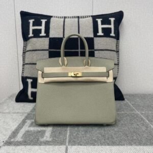 Top-Handle Bag 25cm – Togo, Sauge, Gold Hardware