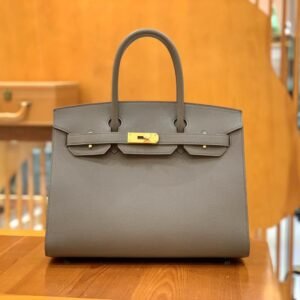 Top-Handle Bag 30cm – Epsom, Etain, Gold Hardware (AG-08910)