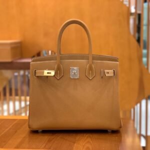 Top-Handle Bag 30cm – Epsom, Golden Brown, Silver Hardware