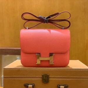 Buckle Flap Bag 18cm – Epsom, Rouge Casaque