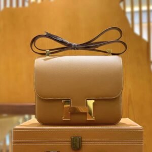 Buckle Flap Bag 24cm – Epsom, Gold Hardware (AG-15317)