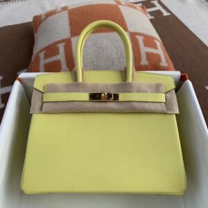 Top-Handle Bag 30cm – Epsom, Lime, Gold Hardware