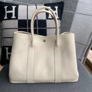 Garden Tote 36cm – Country, Craie, Silver Hardware