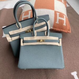 Top-Handle Bag 25cm – Togo, Vert Amande, Gold Hardware