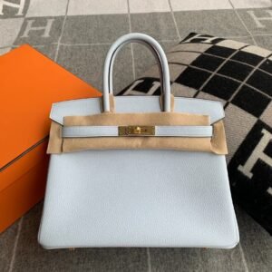 Top-Handle Bag 30cm – Togo, Blue Brume, Gold Hardware