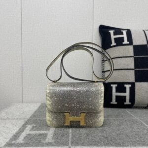 Buckle Flap Bag 18cm – Lizard, Ombre, Gold Hardware