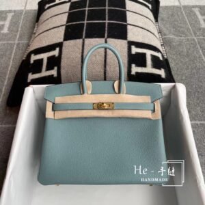Top-Handle Bag 25cm – Togo, Ciel, Gold Hardware