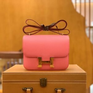 Buckle Flap Bag 18cm – Epsom, Lipstick Pink, Gold Hardware