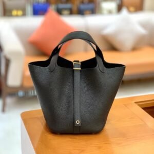 Bucket Tote 18cm – Togo, Noir (AG-14750)