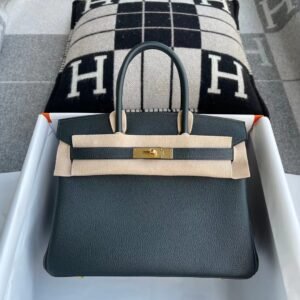 Top-Handle Bag 30cm – Togo, Vert Cypres, Gold Hardware