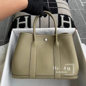 Garden Tote 30cm – Negonda, Gris Tourterelle, Silver Hardware