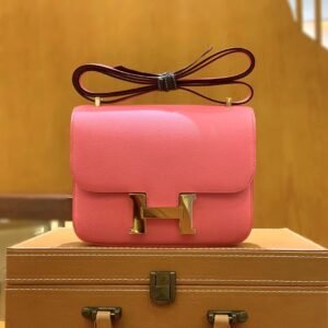 Buckle Flap Bag 18cm – Epsom, Rose Elipstick