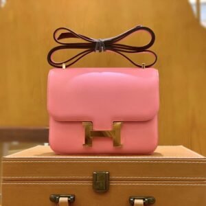 Buckle Flap Bag 18cm – Swift, Rose Elipstick