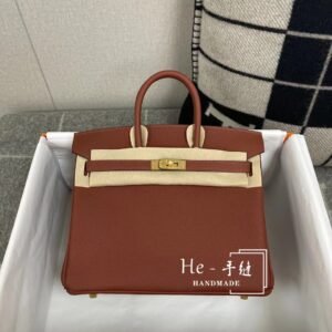 Top-Handle Bag 25cm – Togo, Cuivre, Gold Hardware