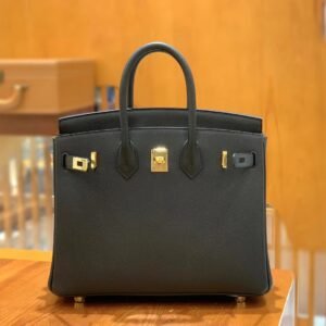 Top-Handle Bag 25cm – Epsom, Noir, Gold Hardware