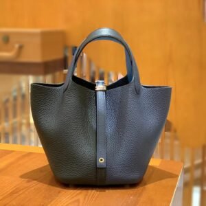 Bucket Tote 18cm – Togo, Blue Saphir Noir (AG-14714)