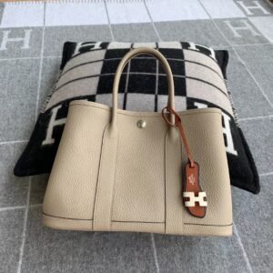 Garden Tote 30cm – Country, Gris Trench, Silver Hardware