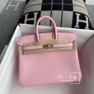 Top-Handle Bag 25cm – Togo, Rose Sakura, Gold Hardware