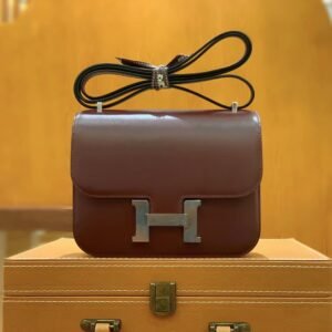 Buckle Flap Bag 18cm – Box, Bordeaux