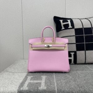 Top-Handle Bag 25cm – Epsom, Mauve Sylvestre, Silver Hardware