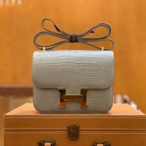Buckle Flap Bag 19cm – Gris Perle