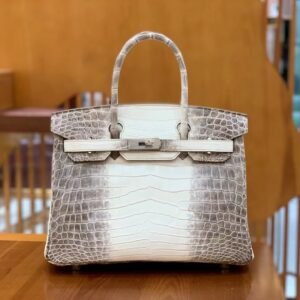 Top-Handle Bag 30cm – Matte Niloticus, Himalayan, Silver Hardware