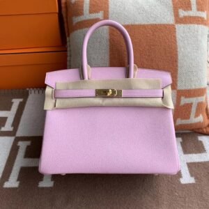 Top-Handle Bag 30cm – Togo, Mauve Sylvestre, Gold Hardware