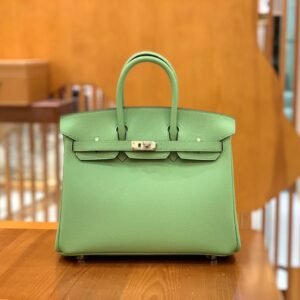Top-Handle Bag 25cm – Epsom, Avocado Green, Silver Hardware