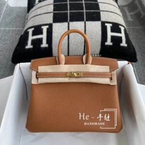 Top-Handle Bag 25cm – Togo, Gold, Gold Hardware (AG-17165)