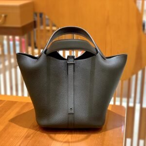 Bucket Tote 18cm – Togo, Noir (AG-16316)
